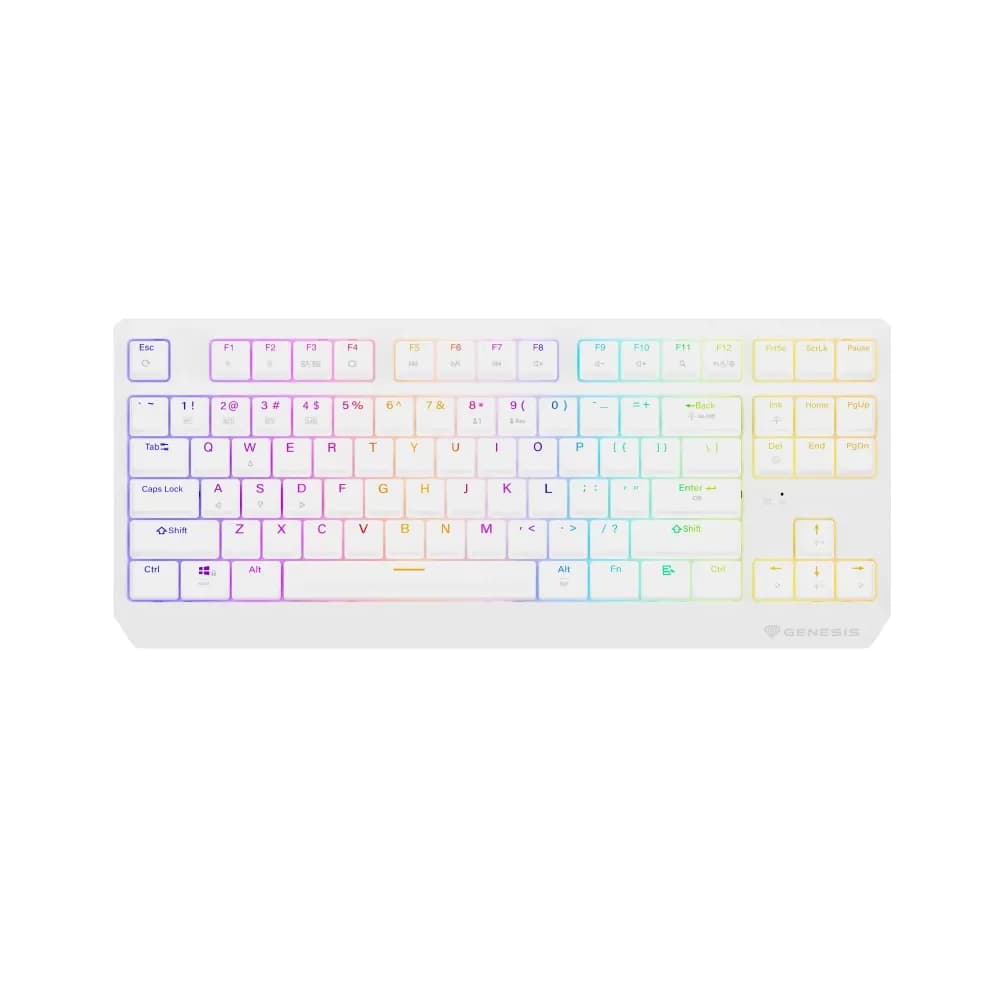 NATEC Genesis Thor 230 TKL Wireless Outemu Red RGB US English white – Novo