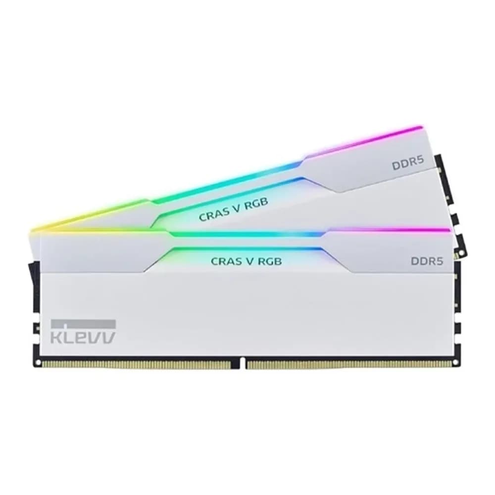 KLEVV 32GB CRAS V DDR5 6000MHz CL30 KIT white RGB KD5AGU880-60A300J – Novo
