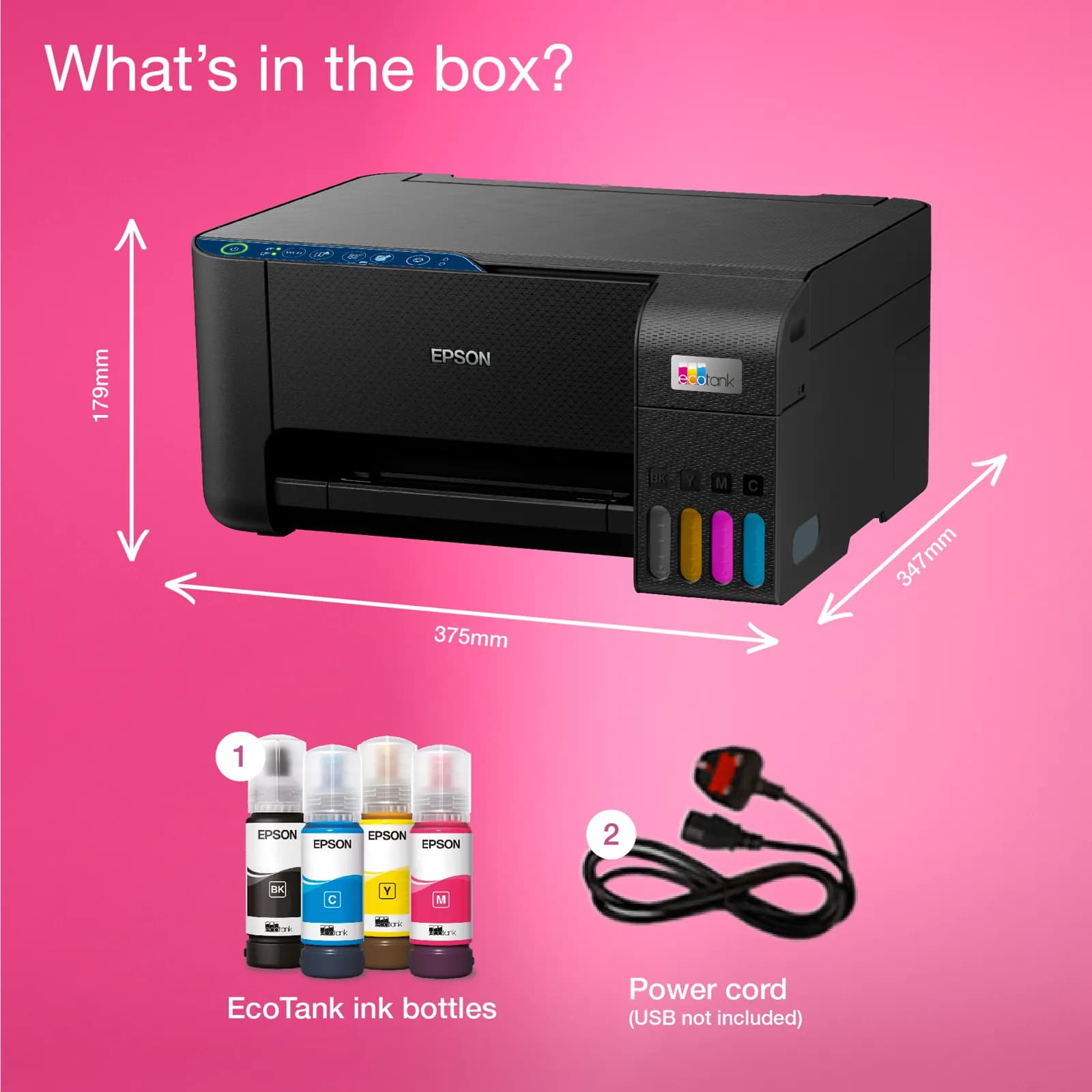 Epson EcoTank ET-2861, pogled spreda