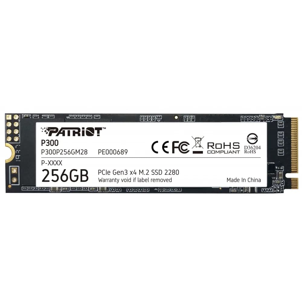 PATRIOT 256GB P300 M.2 PCIe M.2 2280 P300P256GM28 – Novo