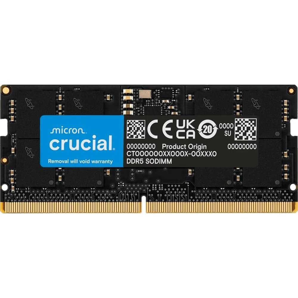 CRUCIAL 32GB Notebook DDR5 4800MHz CL40 CT32G48C40S5 – Novo
