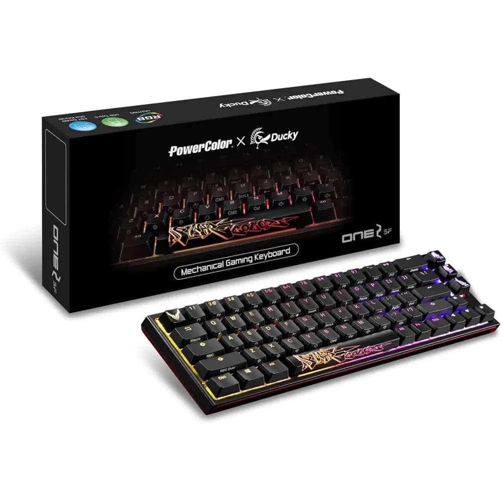 POWERCOLOR x DUCKYCHANNEL One 2 SF RGB DKON1967ST (Kailh Box Brown) English Black – Novo