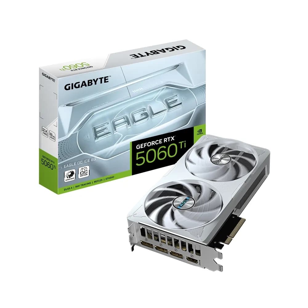 GIGABYTE GV-N506TEAGLEOC ICE-8GD EAGLE OC ICE GeForce RTX 5060 Ti 8GB GDDR7 DLSS4 – Novo