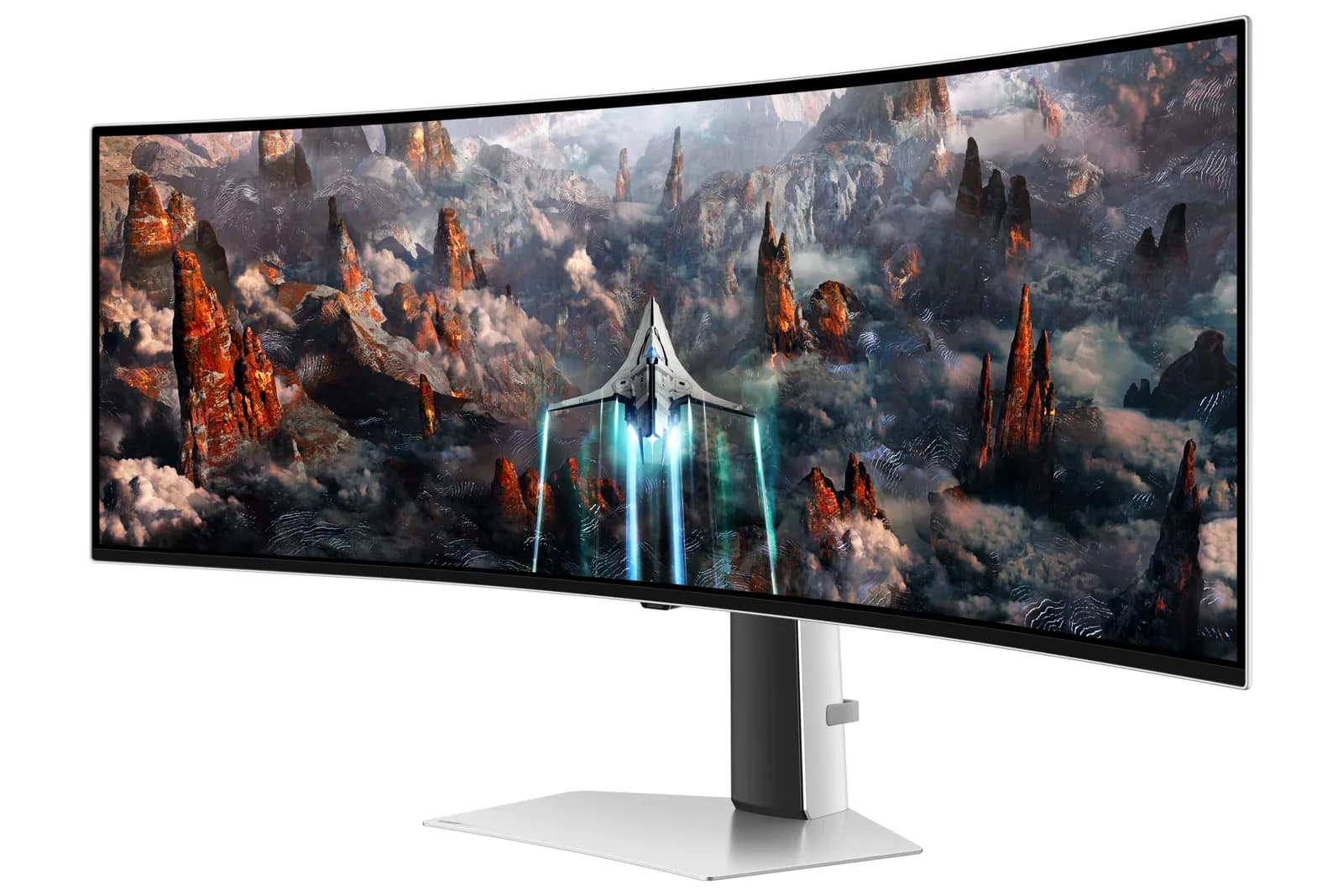 Samsung Odyssey OLED G9 G93SC, pogled spreda