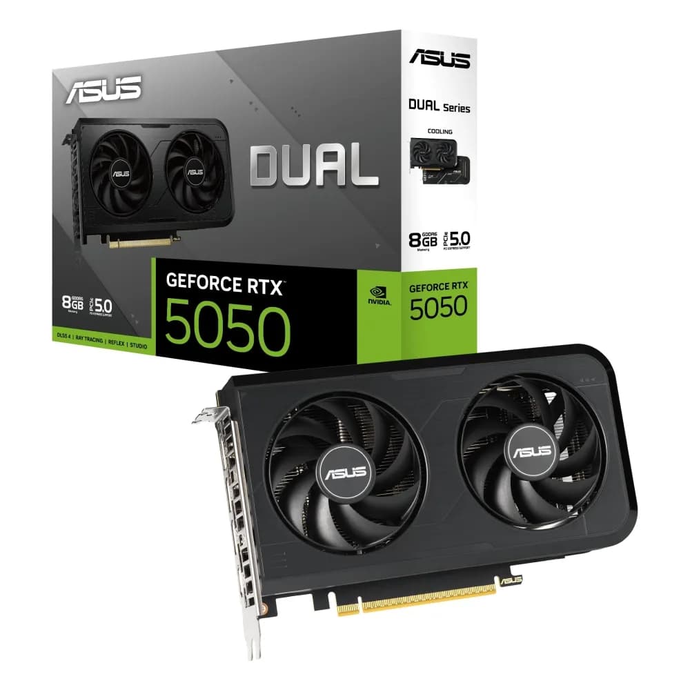 ASUS DUAL-RTX5050-O8G Dual OC GeForce RTX 5050 8GB GDDR6 DLSS4 – Novo