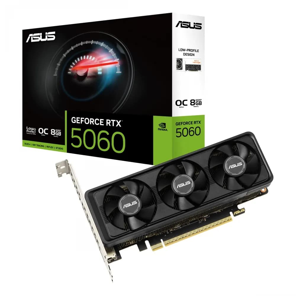 ASUS RTX5060-O8G-LP-BRK LP BRK OC GeForce RTX 5060 8GB GDDR7 DLSS4 – Novo