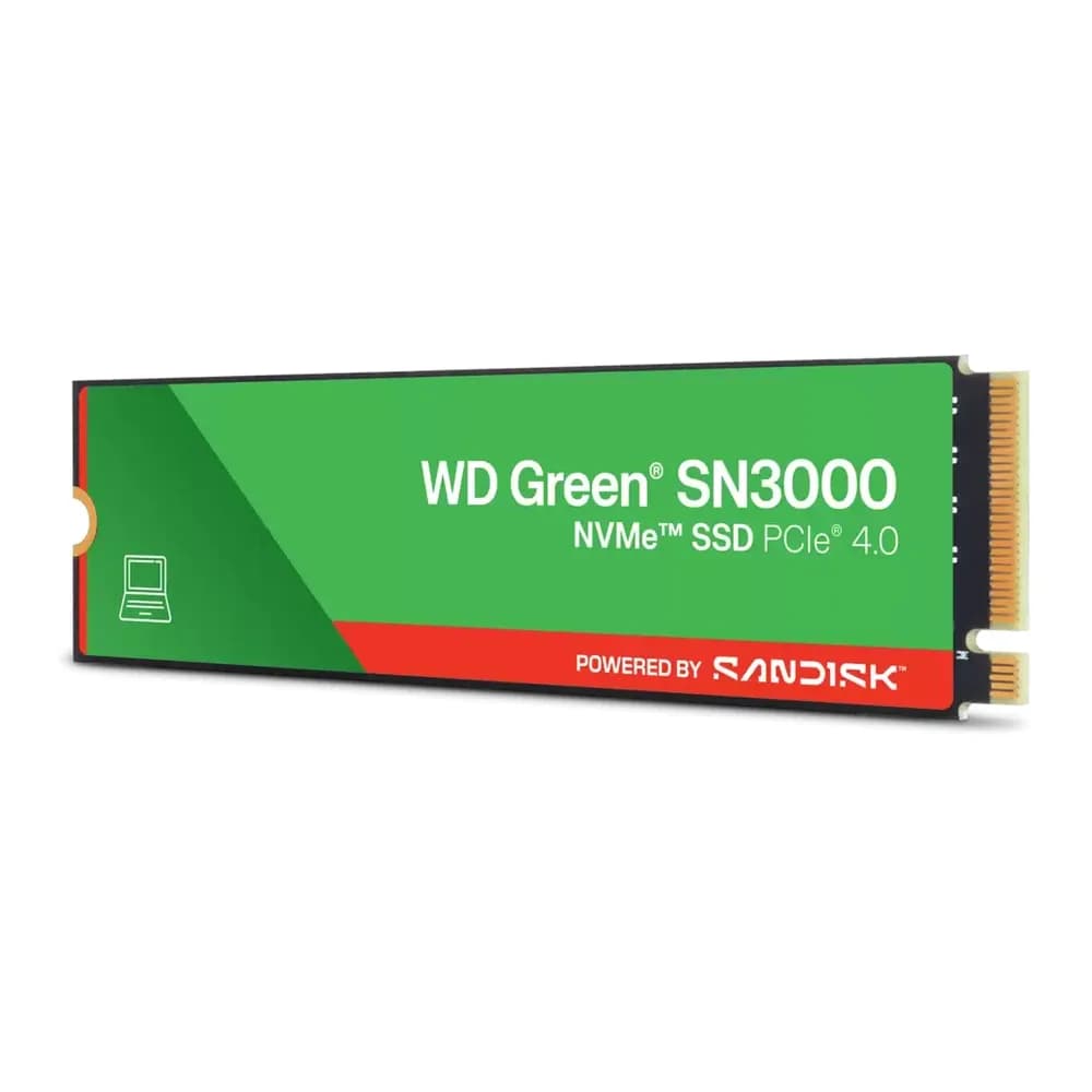WD 500GB Green SN3000 QLC M.2 PCIe M.2 2280 WDS500G4G0E-00CPS0 – Novo