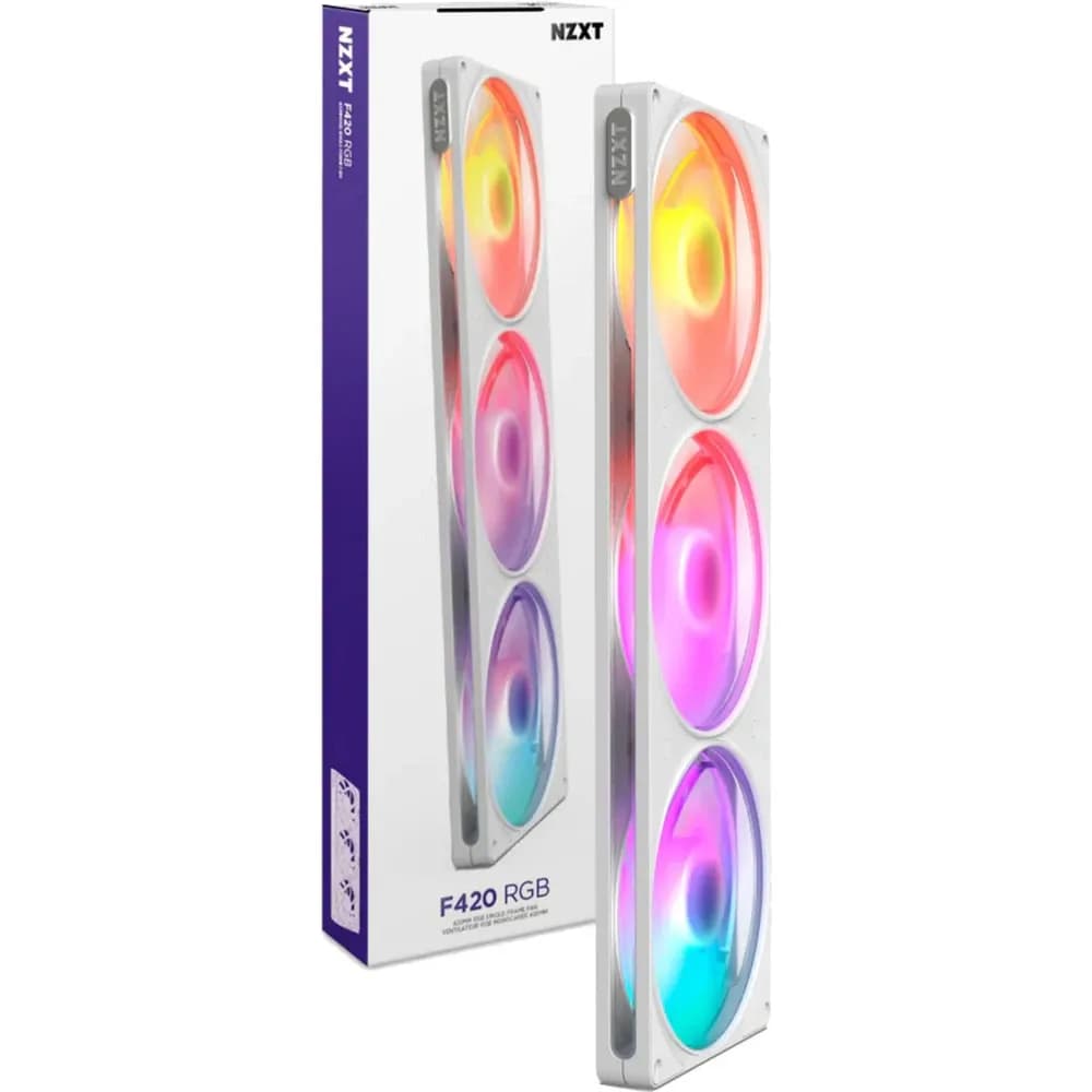 NZXT F420 RGB triple fan module white RF-R242U-WF – Novo