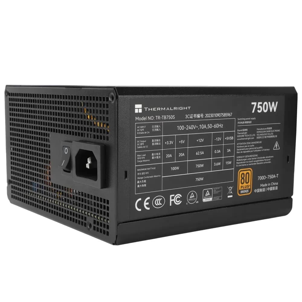 THERMALRIGHT TR-TB750S 750W 80 Plus Bronze PSU – Novo
