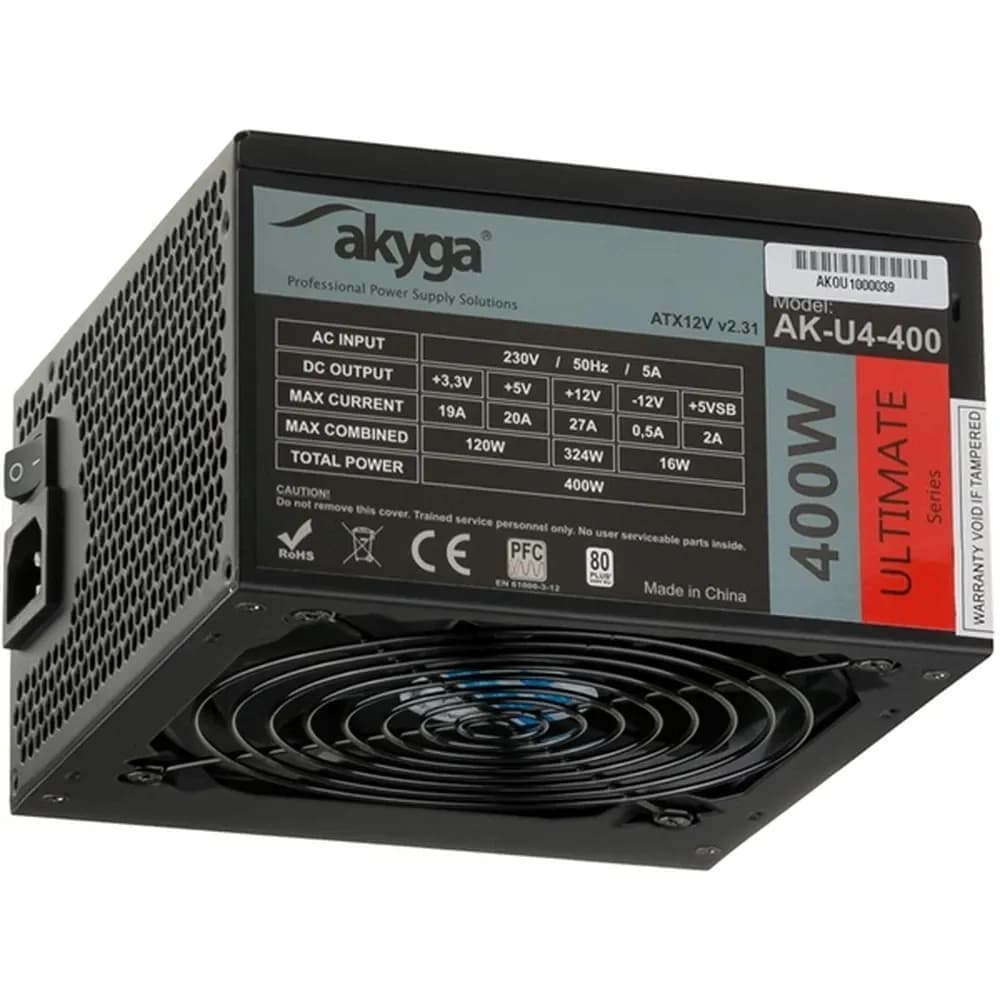 AKYGA AK-U4-400 400W 80 Plus Bronze PSU – Novo