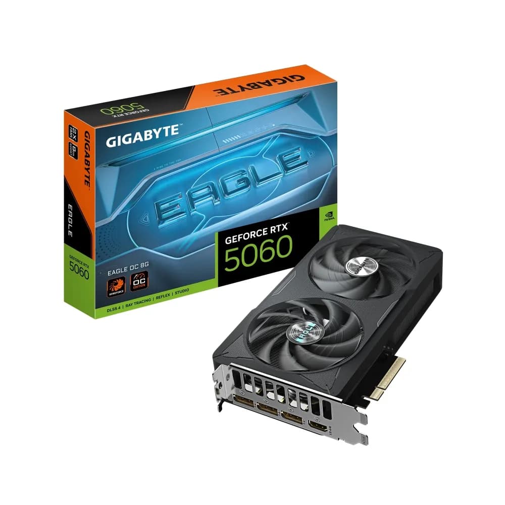 GIGABYTE GV-N5060EAGLE OC-8GD EAGLE OC GeForce RTX 5060 8GB GDDR7 DLSS4 – Novo