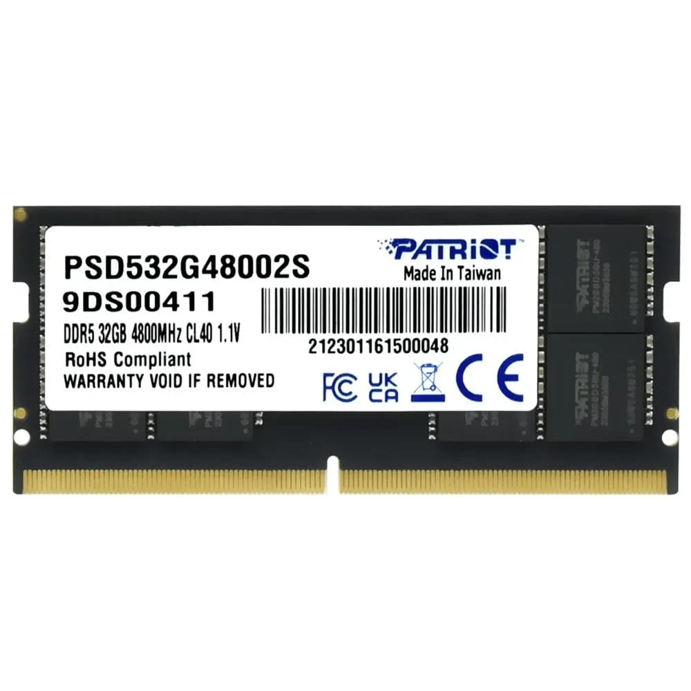 PATRIOT 32GB Signature Line Notebook DDR5 4800MHz CL40 PSD532G48002S – Novo