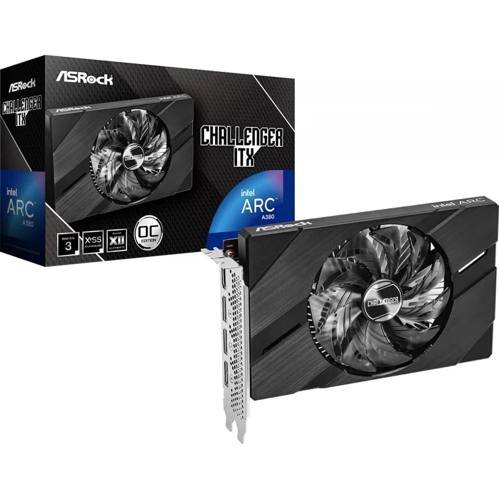 ASROCK Arc A380 6GB GDDR6 Challenger ITX OC PCIE – Novo